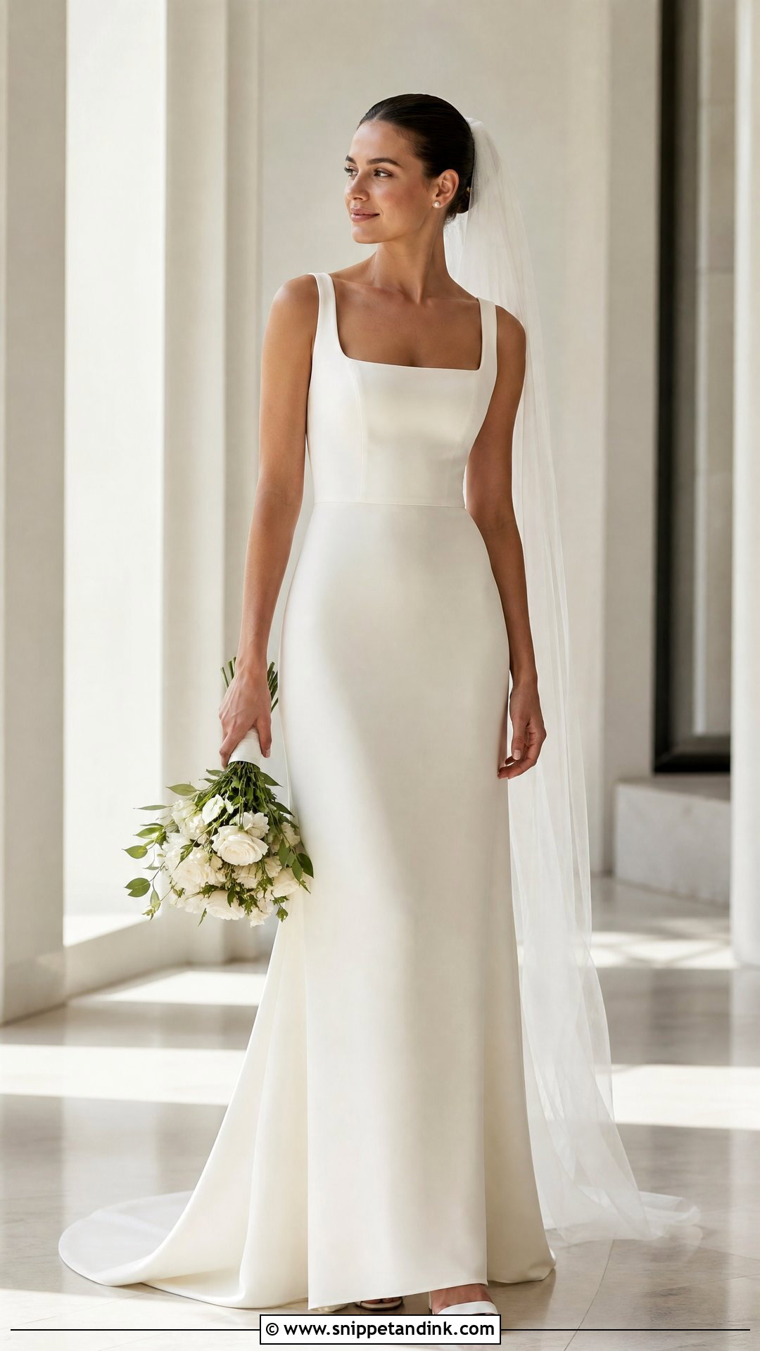 Square Neck Wedding Dress - Snippet and Ink - 25 Modern Wedding Dresses