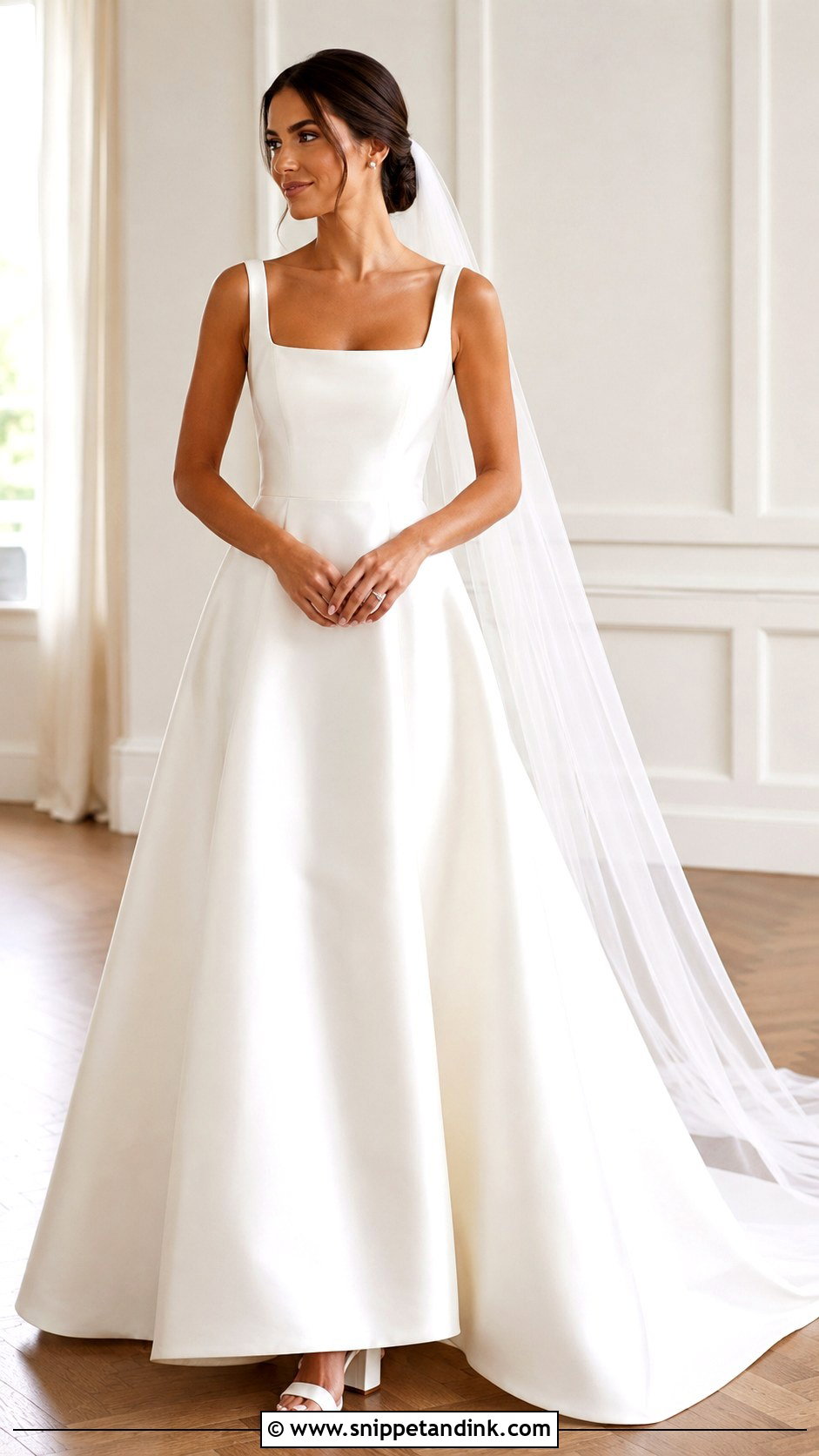Square Neck Wedding Dress - Snippet and Ink - 30 Fancy Wedding Dresses