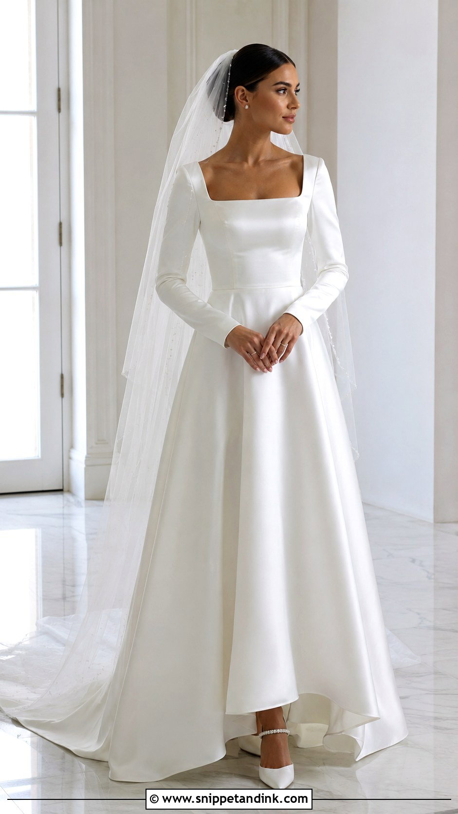 Square Neck Wedding Dress - Snippet and Ink - 30 Vintage Inspired Wedding Dresses