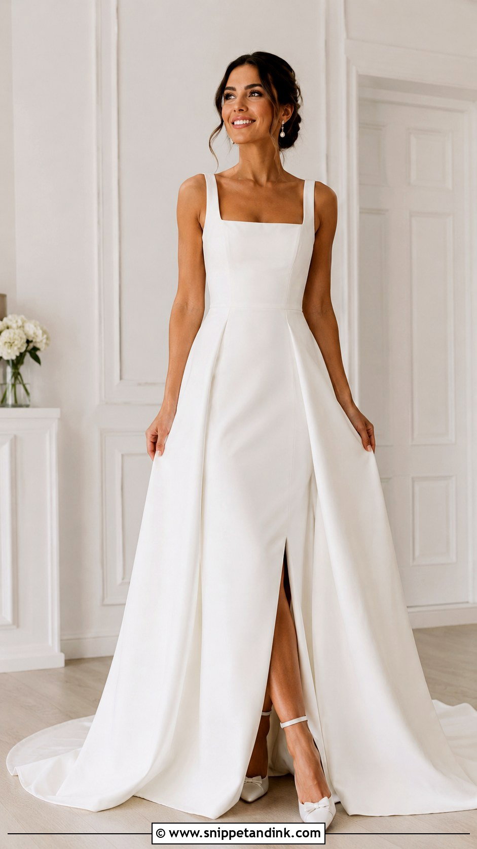 Square Neck Wedding Dress - Snippet and Ink - 30 Wedding Dress Design Ideas