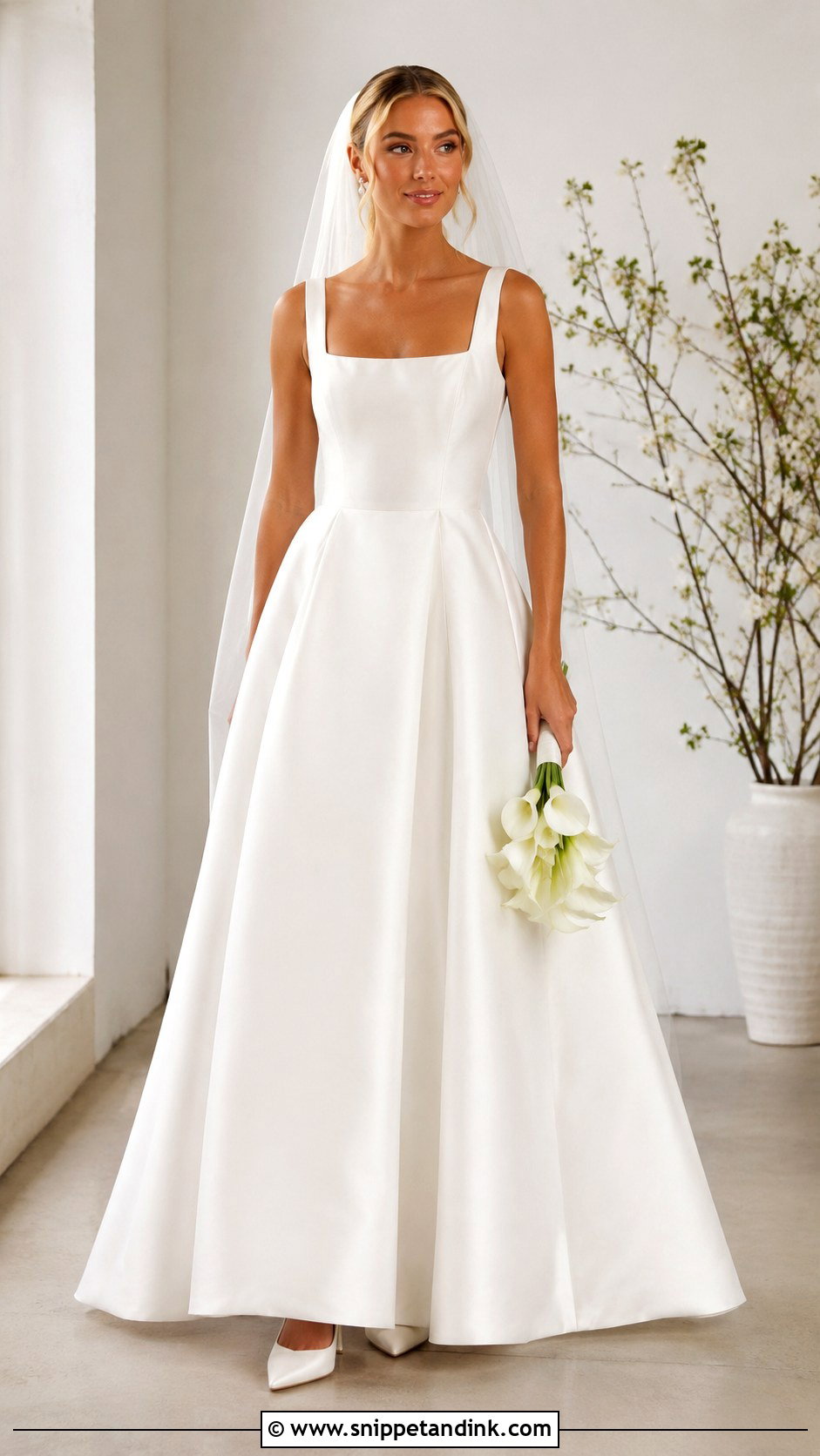 Square Neck Wedding Dress - Snippet and Ink - 30 Weddingdress Ideas