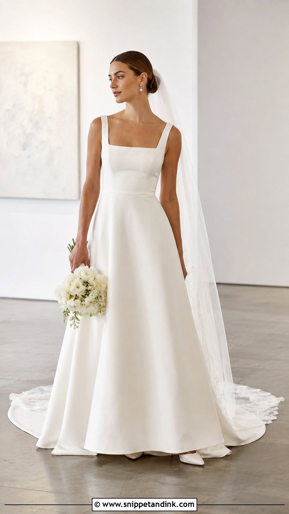 Square Neck Wedding Dress - Snippet and Ink - 20 Best Wedding Dress Ideas