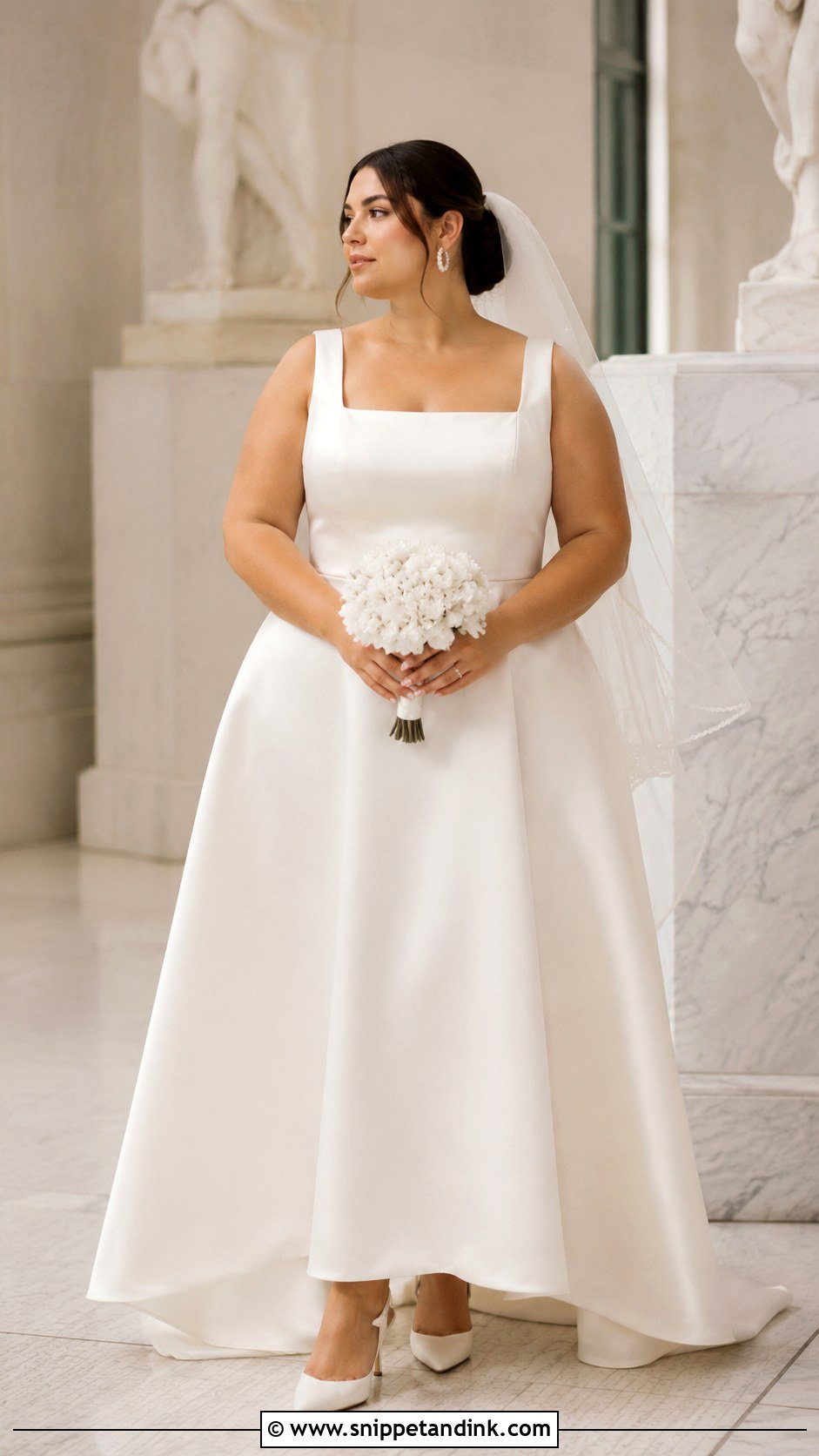 Square Neck Wedding Dress - Snippet and Ink - 20 Curvy Wedding Dresses