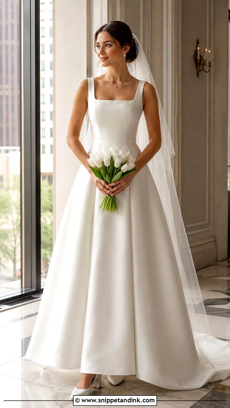 Square Neck Wedding Dress - Snippet and Ink - 20 Majestic Wedding Dresses