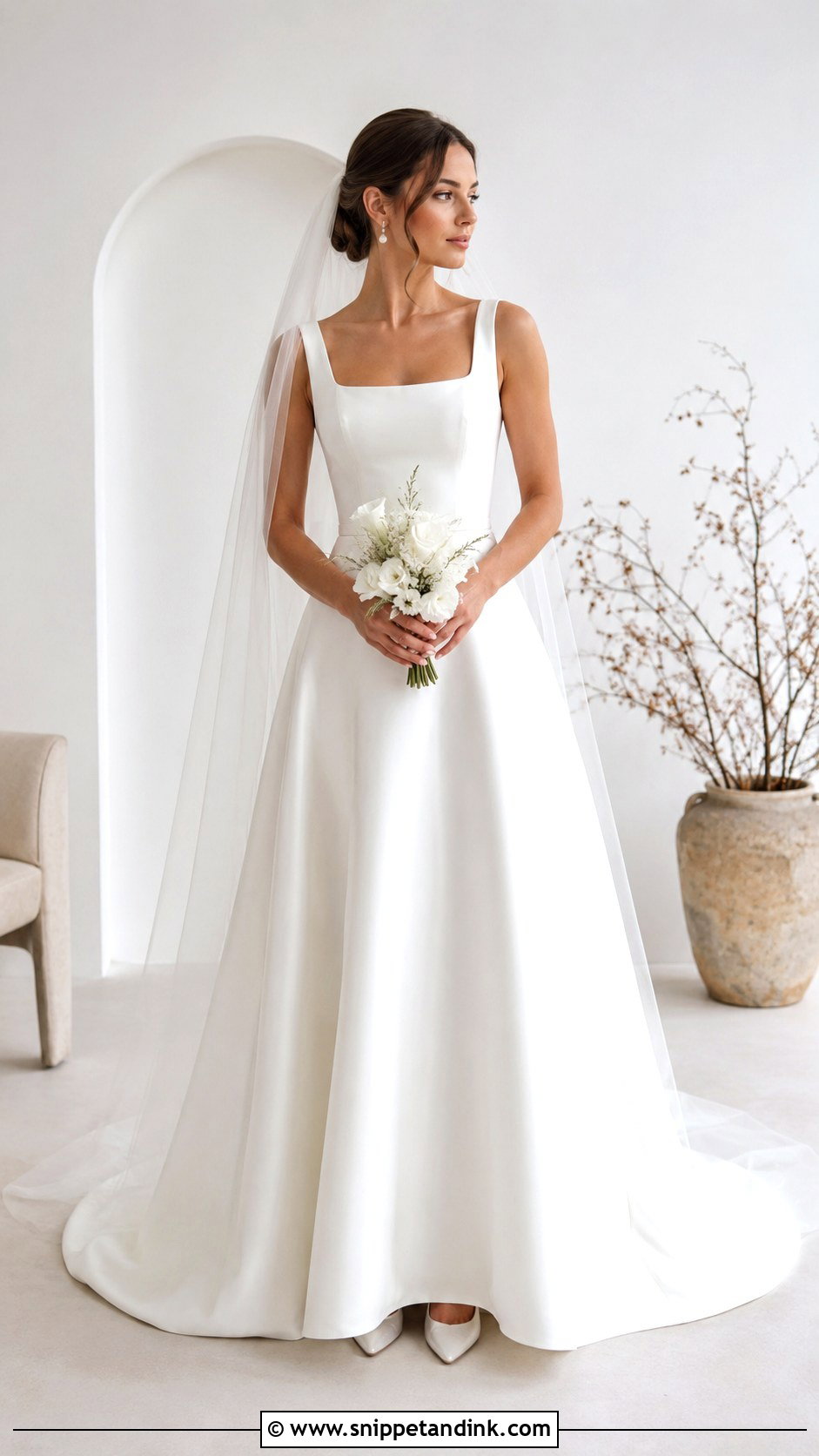 Square Neck Wedding Dress - Snippet and Ink - 20 Popular Wedding Dresses