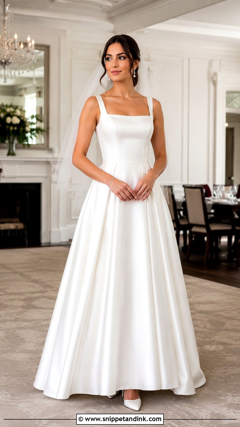 Square Neck Wedding Dress - Snippet and Ink - 20 Unique Wedding Dresses 2025