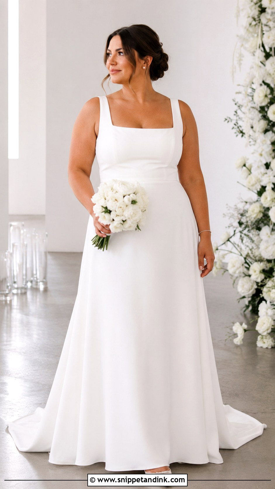 Square Neck Wedding Dress - Snippet and Ink - 20 Wedding Dresses for Midsize Brides