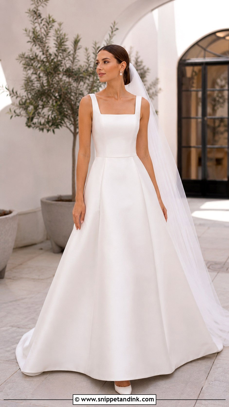 Square Neck Wedding Dress - Snippet and Ink - 25 Classic Elegant Wedding Dress Ideas