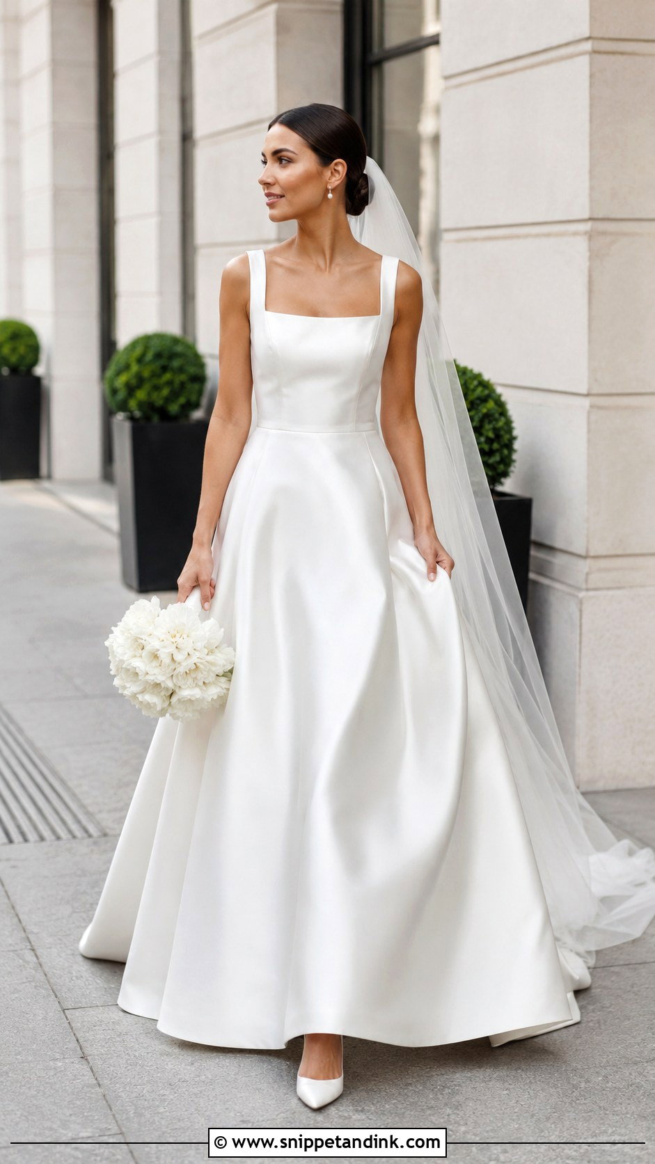 Square Neck Wedding Dress - Snippet and Ink - 25 Classic Timeless Wedding Dress Ideas