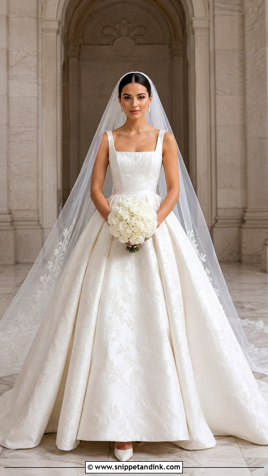 Square Neck Wedding Dress Ballgown - Snippet and Ink - 20 Elegant Wedding Dress Ballgown Ideas