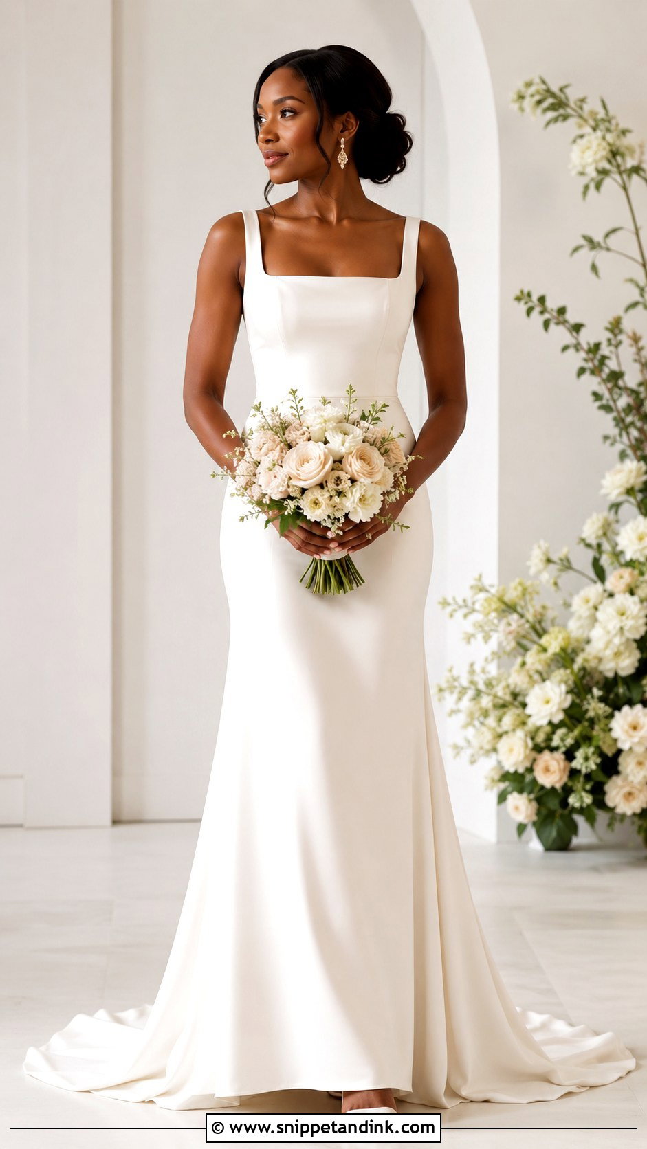 Square Neck Wedding Dress For Black Women - Snippet and Ink - 30 Wedding Dress Black Women Ideas