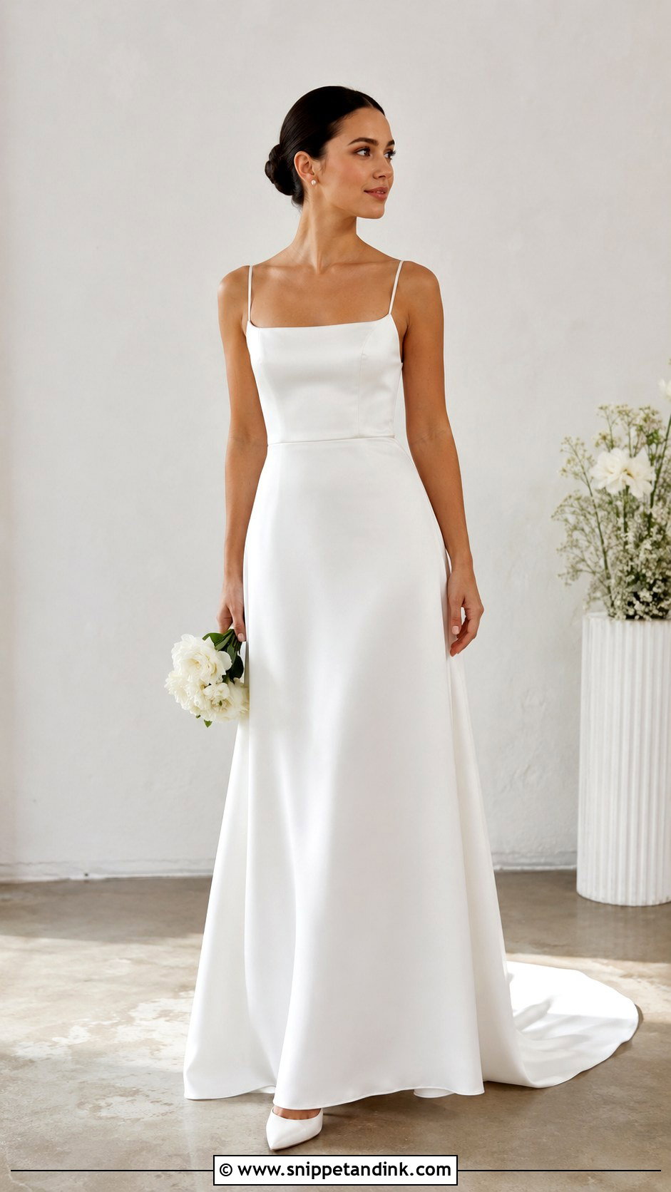Square Neck Wedding Dress For Short Brides - Snippet and Ink - 30 Wedding Dresses for Short Brides