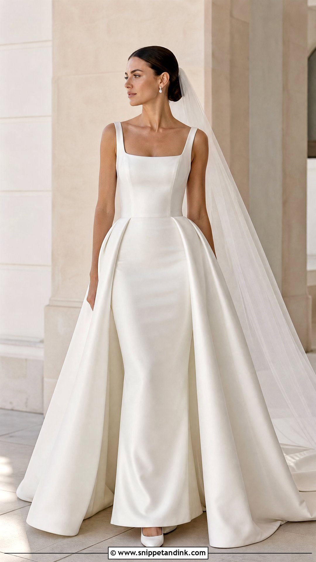 Square Neck Wedding Dress With Removable Skirt - Snippet and Ink - 20 Wedding Dress with Removable Skirt Ideas