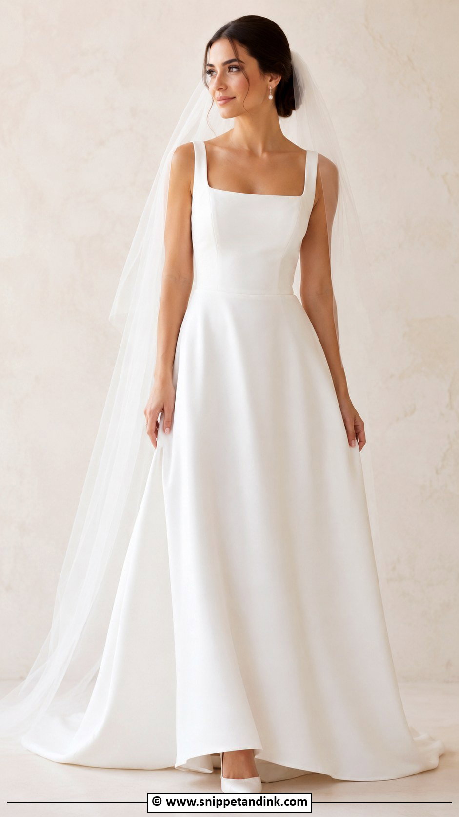 Square Neck Wedding Dress With Straps - Snippet and Ink - 35 Square Neck Wedding Dress Ideas