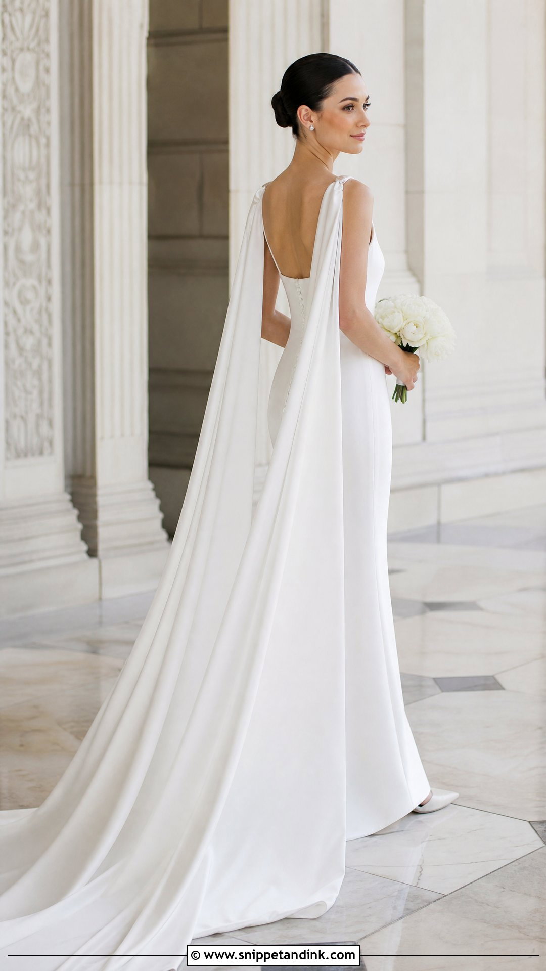 Square Neck Wedding Dress With Watteau Train - Snippet and Ink - 20 Wedding Dresses with Extension