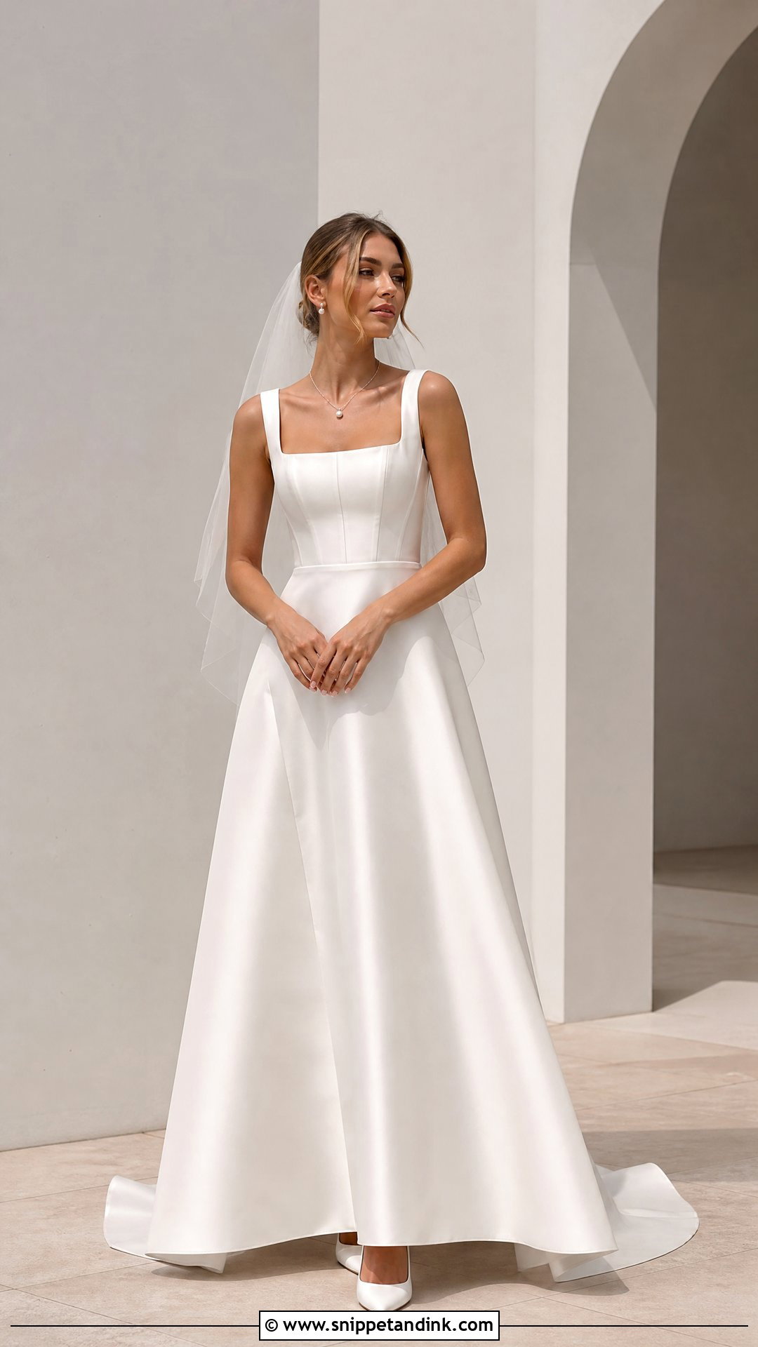 Square Neck Wedding Dress with Boning - Snippet and Ink - 20 Wedding Dress with Boning Ideas