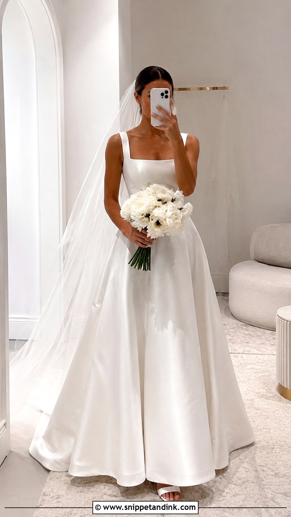 Square Neck Wedding Gown - Snippet and Ink - 25 Wedding Gown Styles