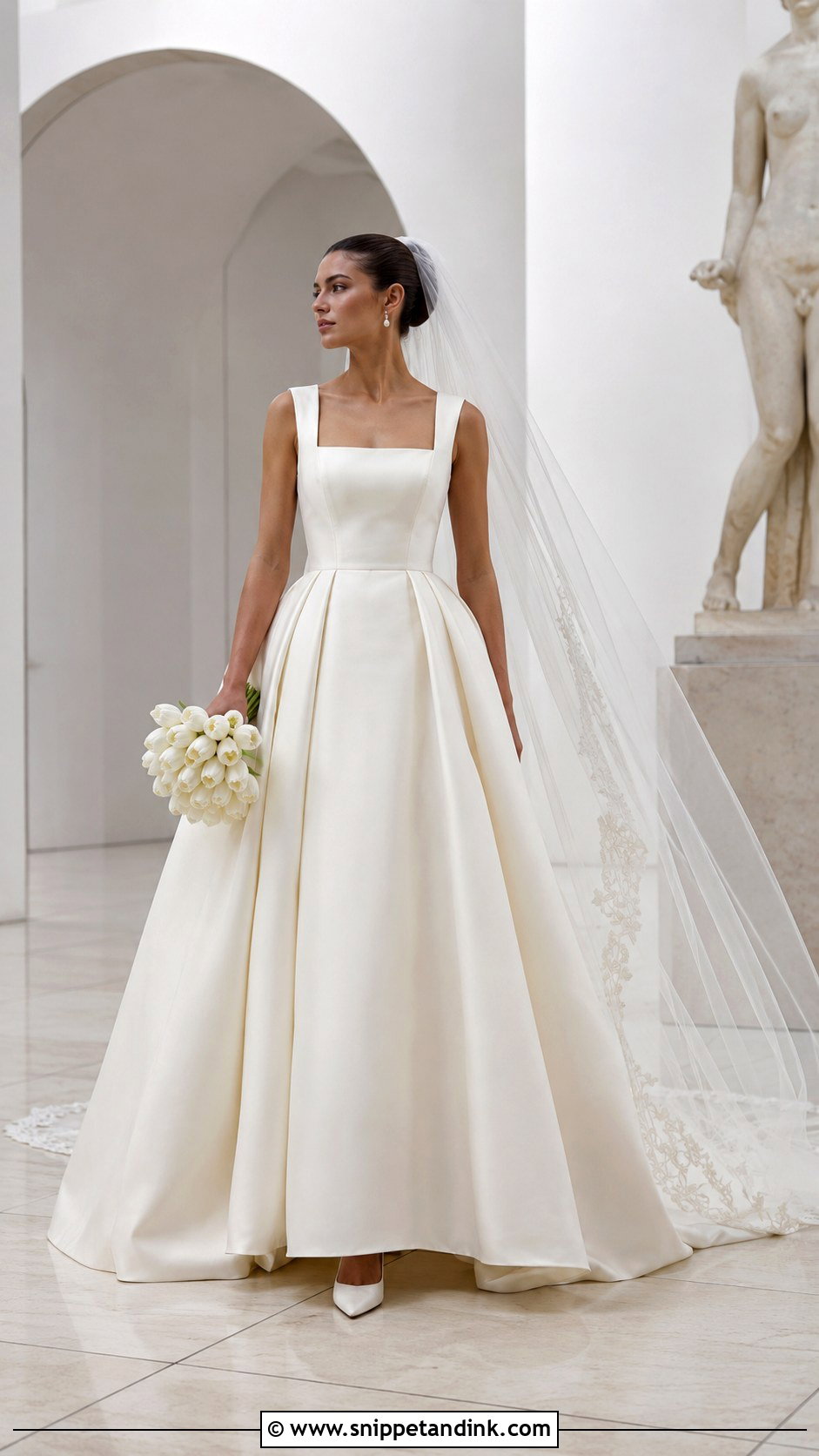 Square Neck Wedding Gown - Snippet and Ink - 20 Haute Couture Wedding Gowns