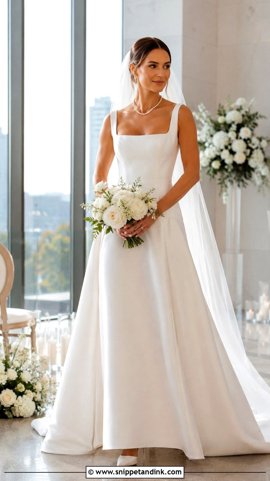 Square Neck Wedding Gown - Snippet and Ink - 20 Latest Wedding Gowns Bridal Collection