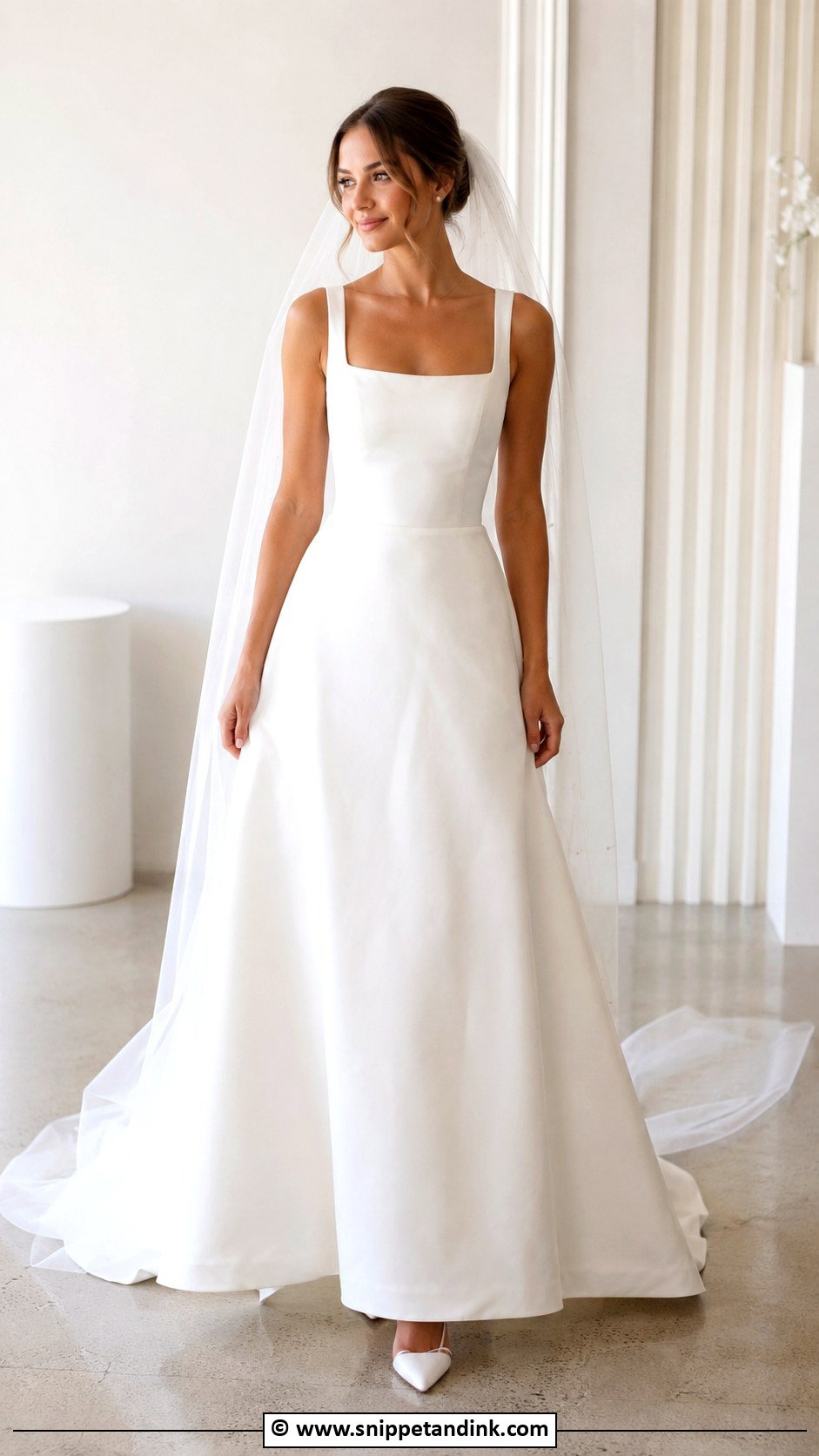 Square Neck Wedding Gown - Snippet and Ink - 35 Wedding Gowns