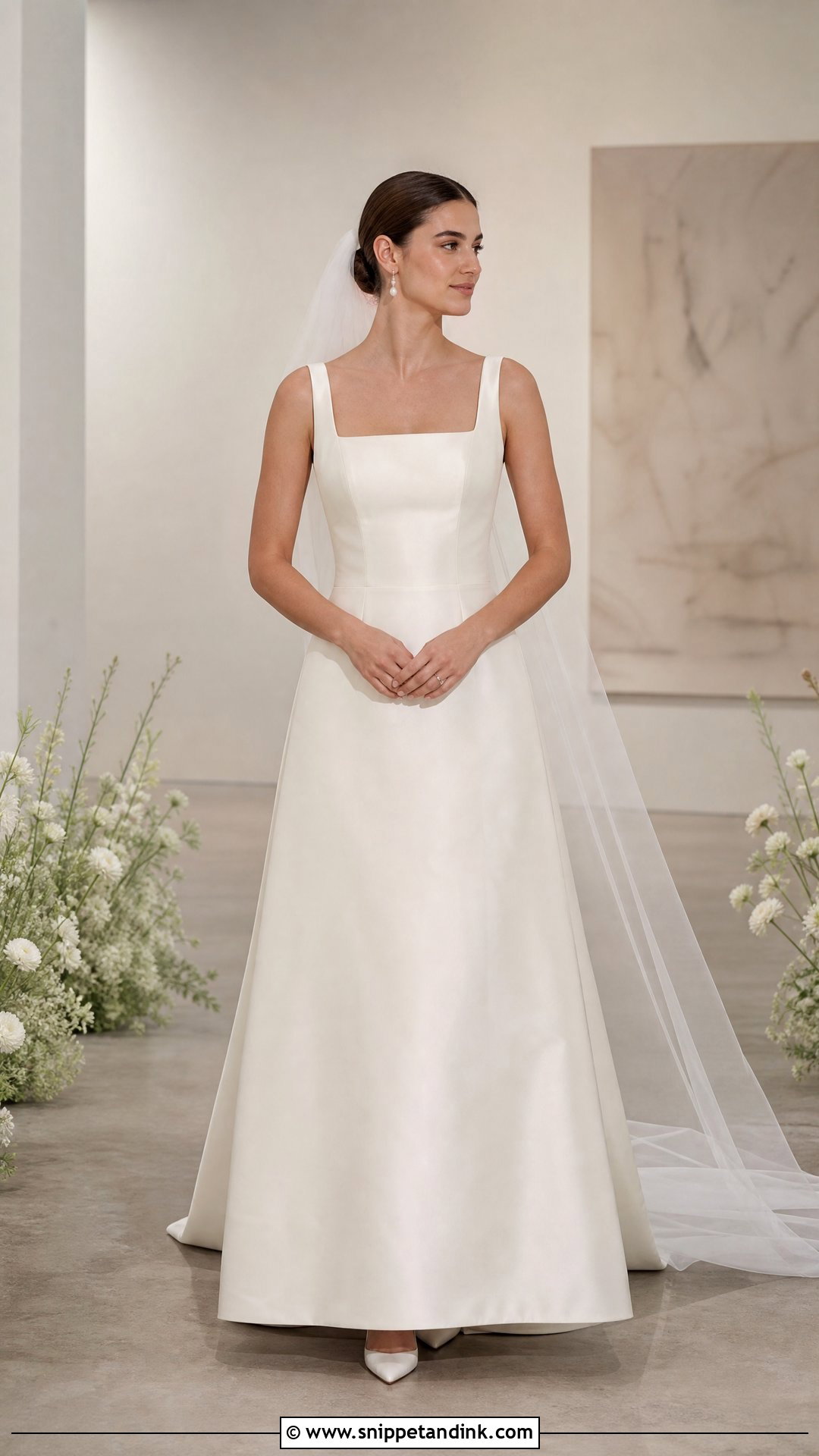 Square Neck Wedding Gown - Snippet and Ink - 25 Dream Wedding Gown Ideas