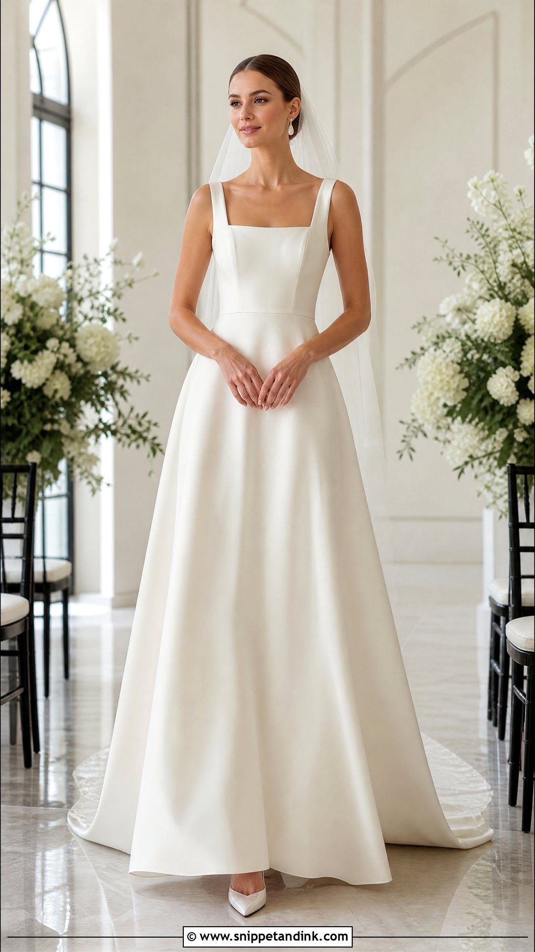 Square Neck Wedding Look - Snippet and Ink - 20 Wedding Lookbook Ideas