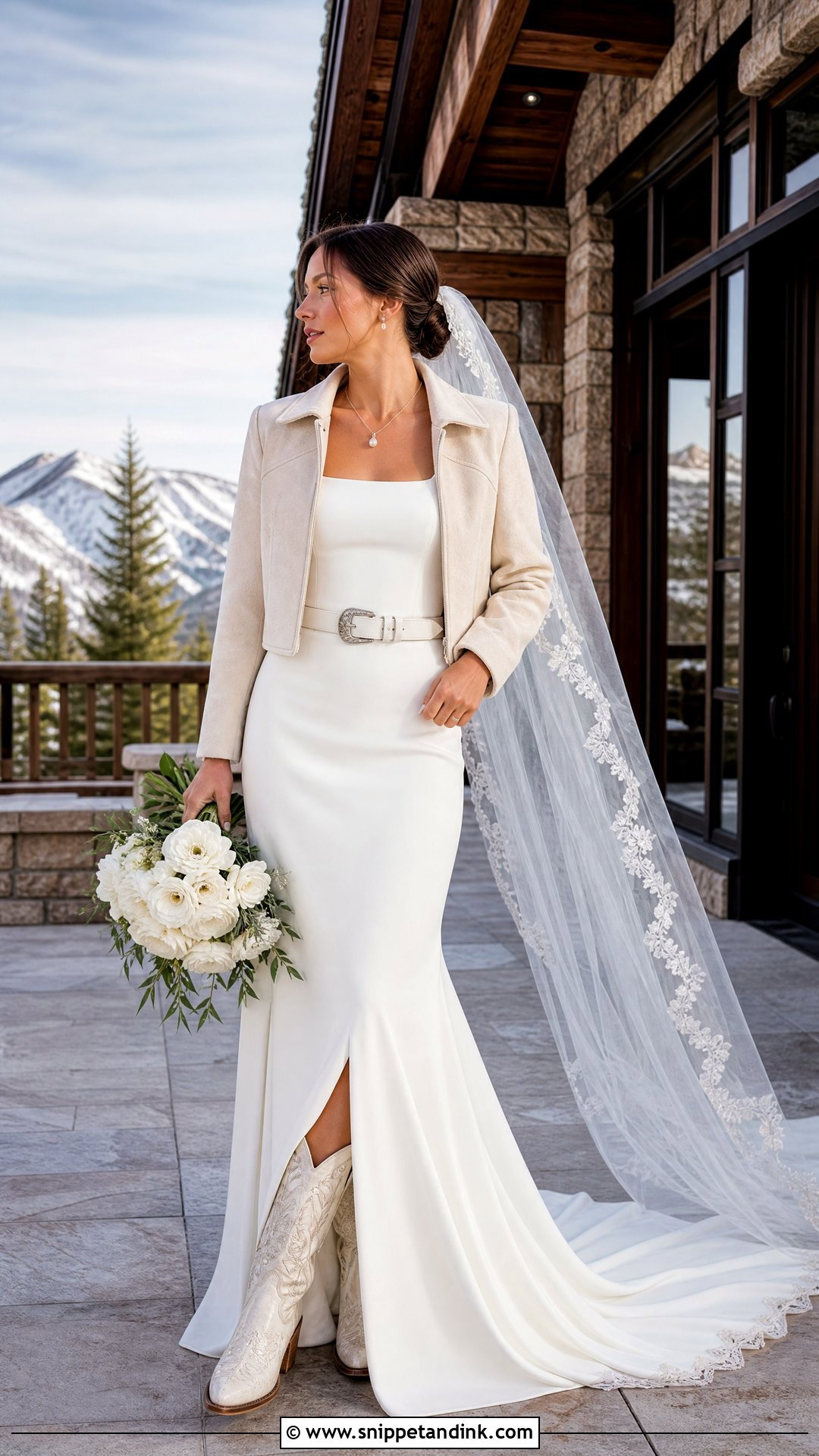Square Neck Western Wedding Dress - Snippet and Ink - 20 Western Wedding Dress Ideas
