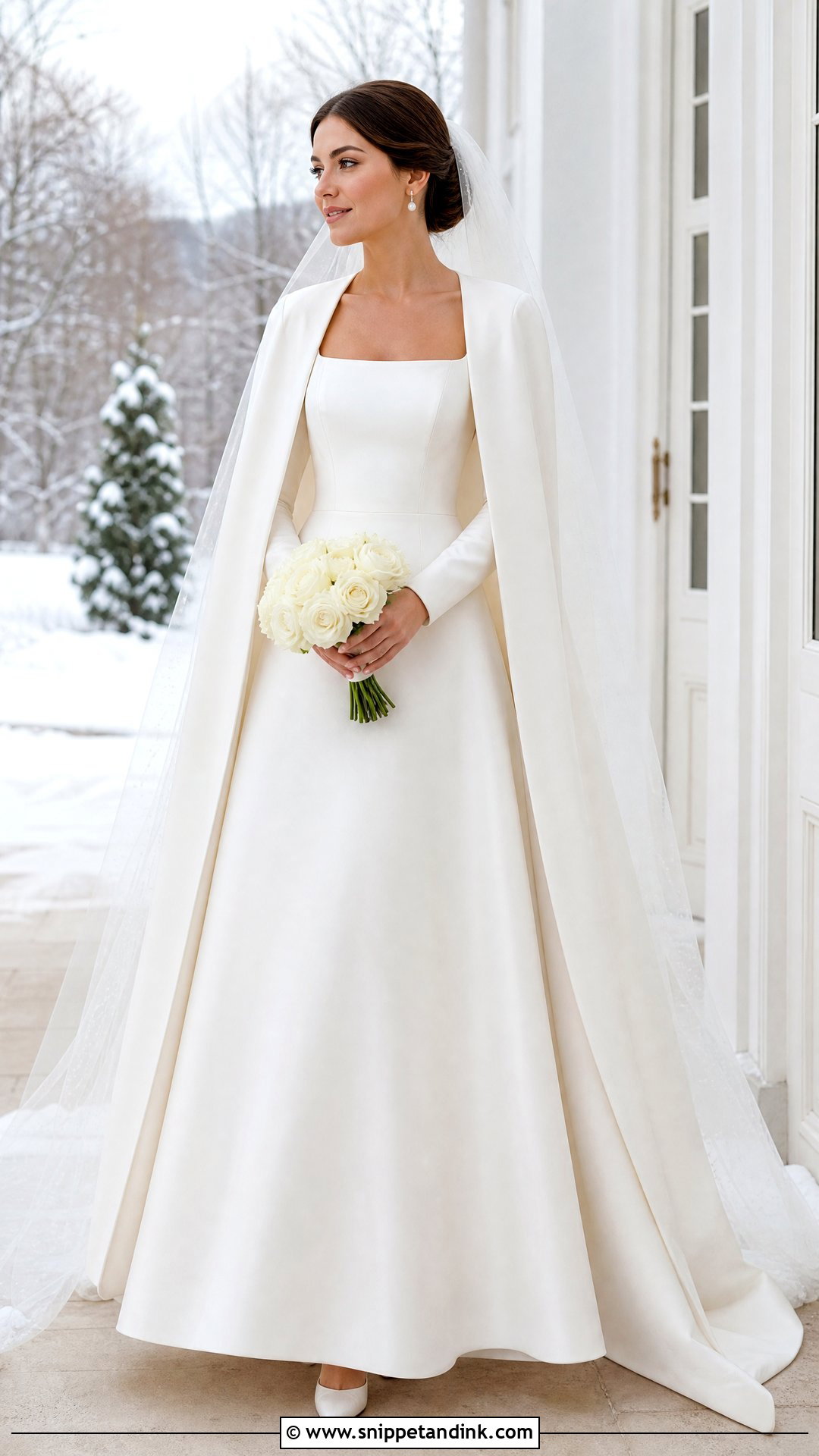 Square Neck Winter Wedding Dress - Snippet and Ink - 20 Square Neck Wedding Dresses