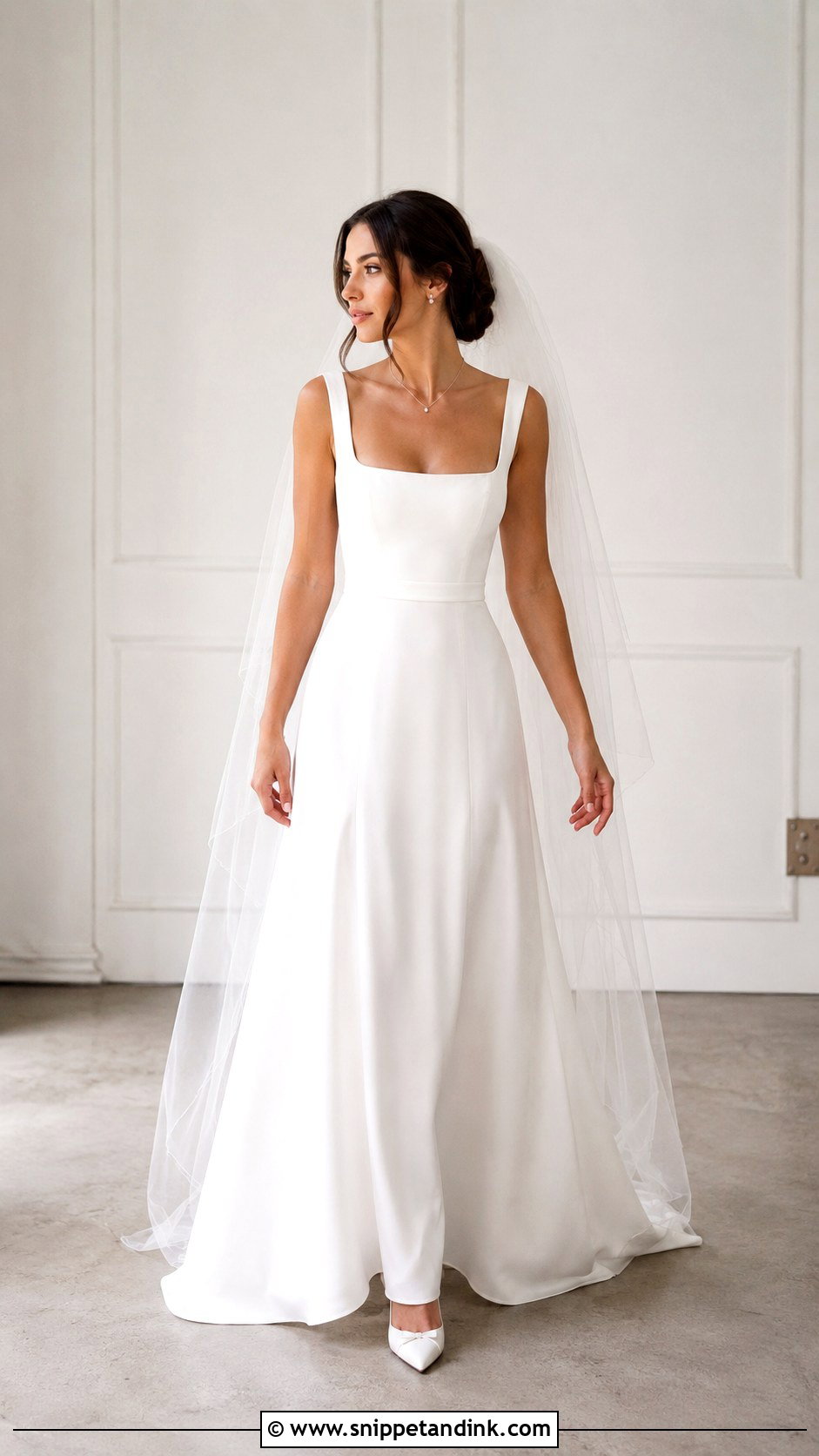 Square Neckline Petite Wedding Dress - Snippet and Ink - 25 Square Neckline Wedding Dress Ideas