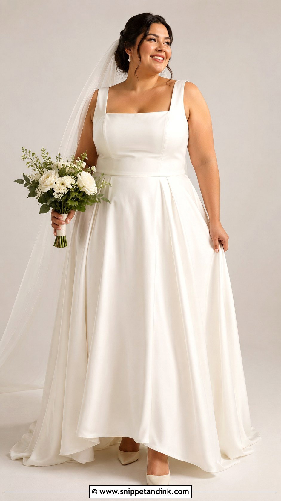 Square Neckline Plus Size Wedding Dress - Snippet and Ink - 25 Square Neckline Wedding Dress Ideas