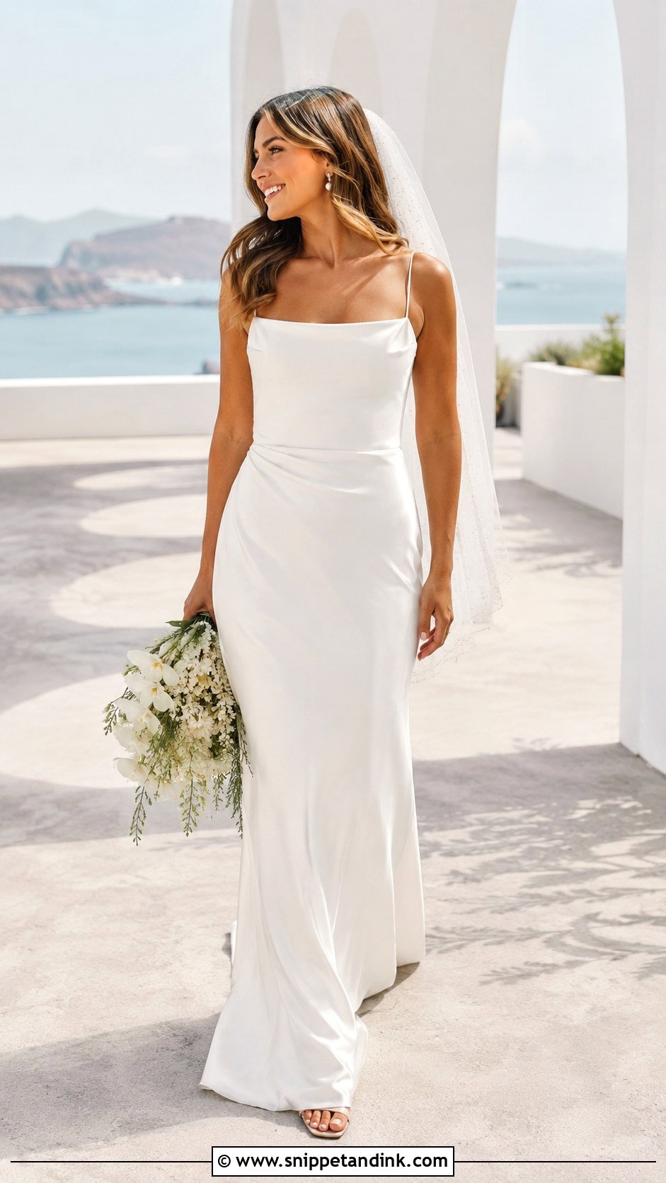 Square Neckline Spaghetti Strap Wedding Dress - Snippet and Ink - 25 Square Neckline Wedding Dress Ideas