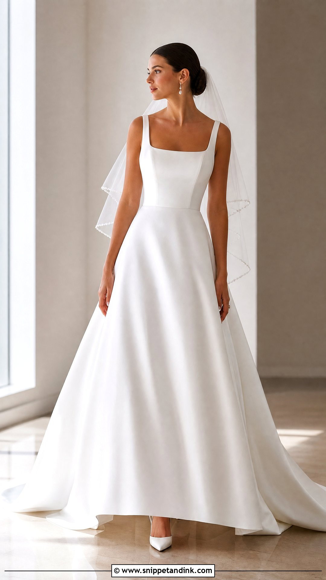 Square Neckline Wedding Dress - Snippet and Ink - 20 Wedding Dresses Neckline