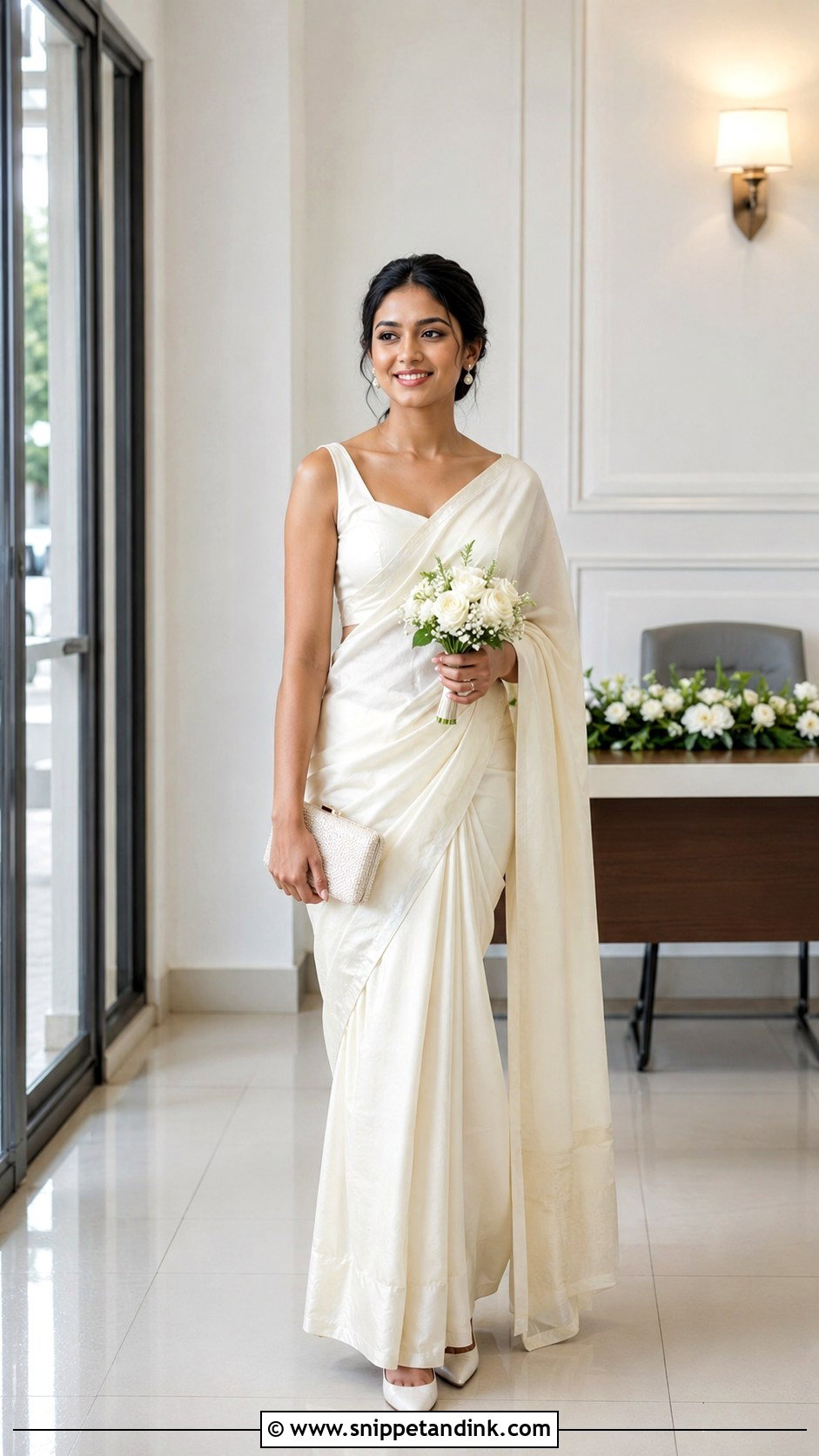 Sri Lankan Bride Civil Ceremony Outfit - Snippet and Ink - 25 Sri Lankan Bride Ideas