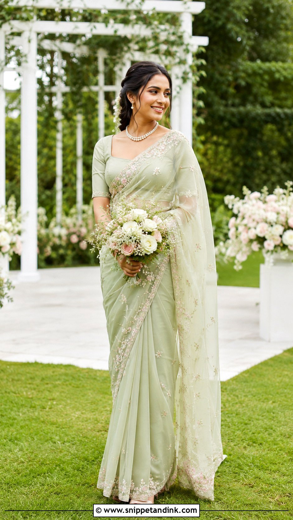 Sri Lankan Bride Garden Wedding Saree - Snippet and Ink - 25 Sri Lankan Bride Ideas