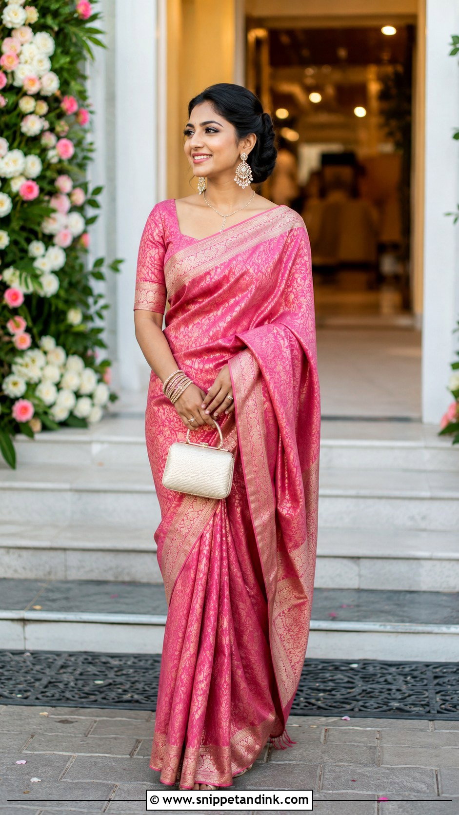 Sri Lankan Bride Going Away Saree - Snippet and Ink - 25 Sri Lankan Bride Ideas