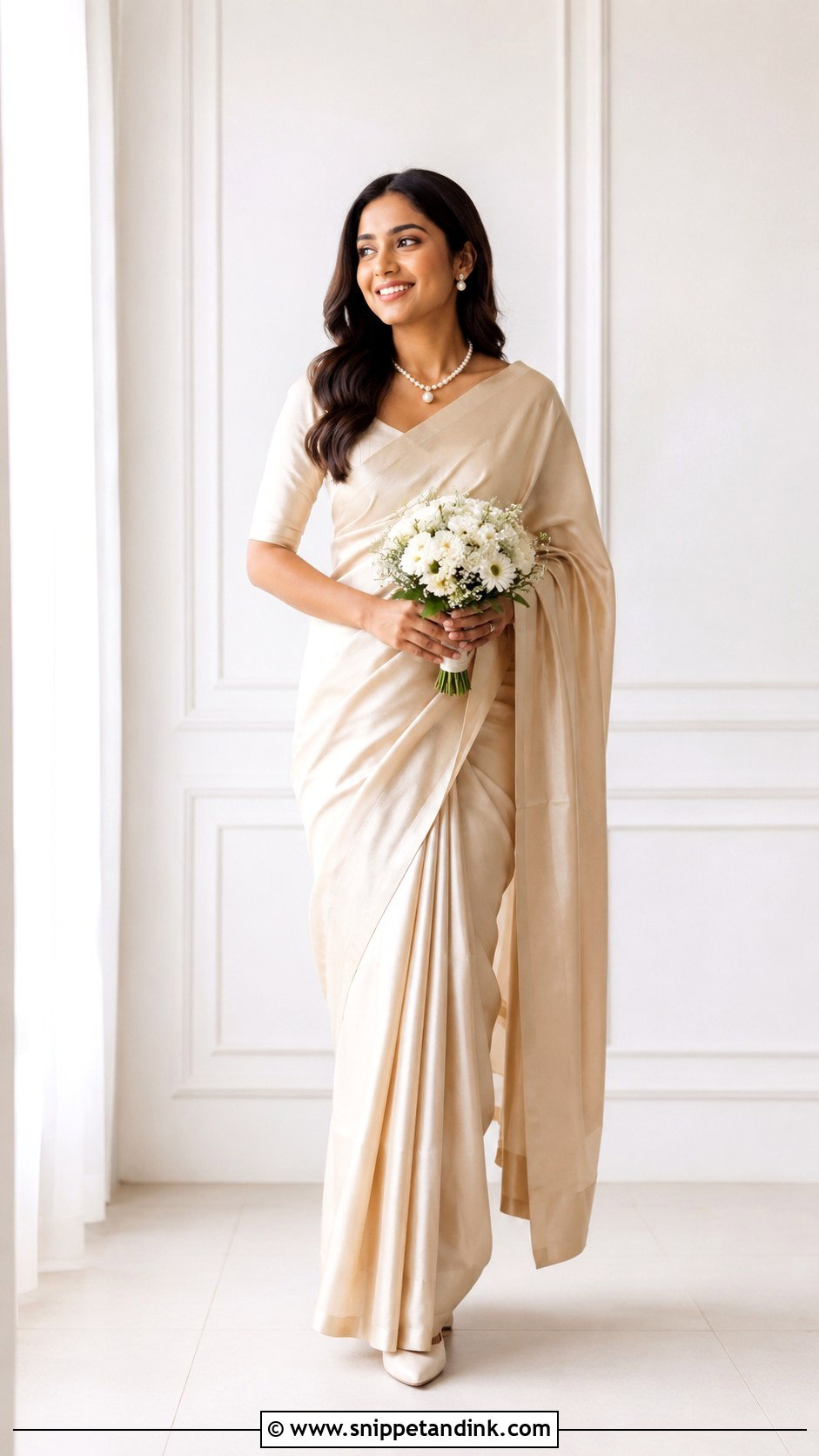Sri Lankan Bride Minimal Saree - Snippet and Ink - 25 Sri Lankan Bride Ideas
