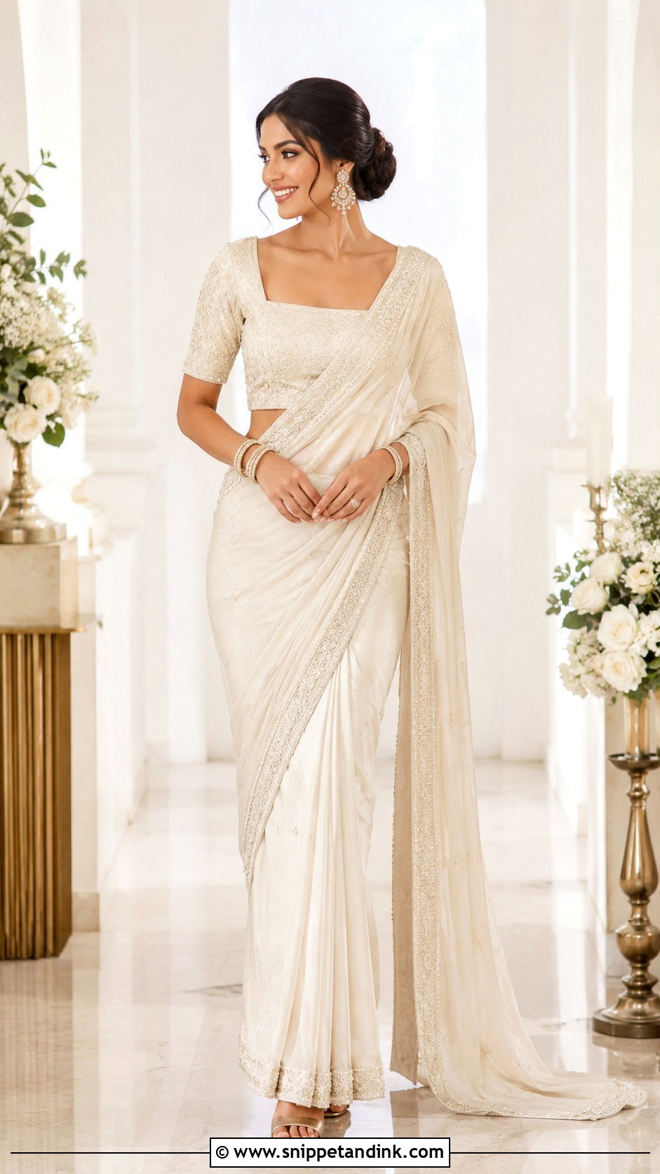 Sri Lankan Bride Modern Blouse Saree - Snippet and Ink - 25 Sri Lankan Bride Ideas