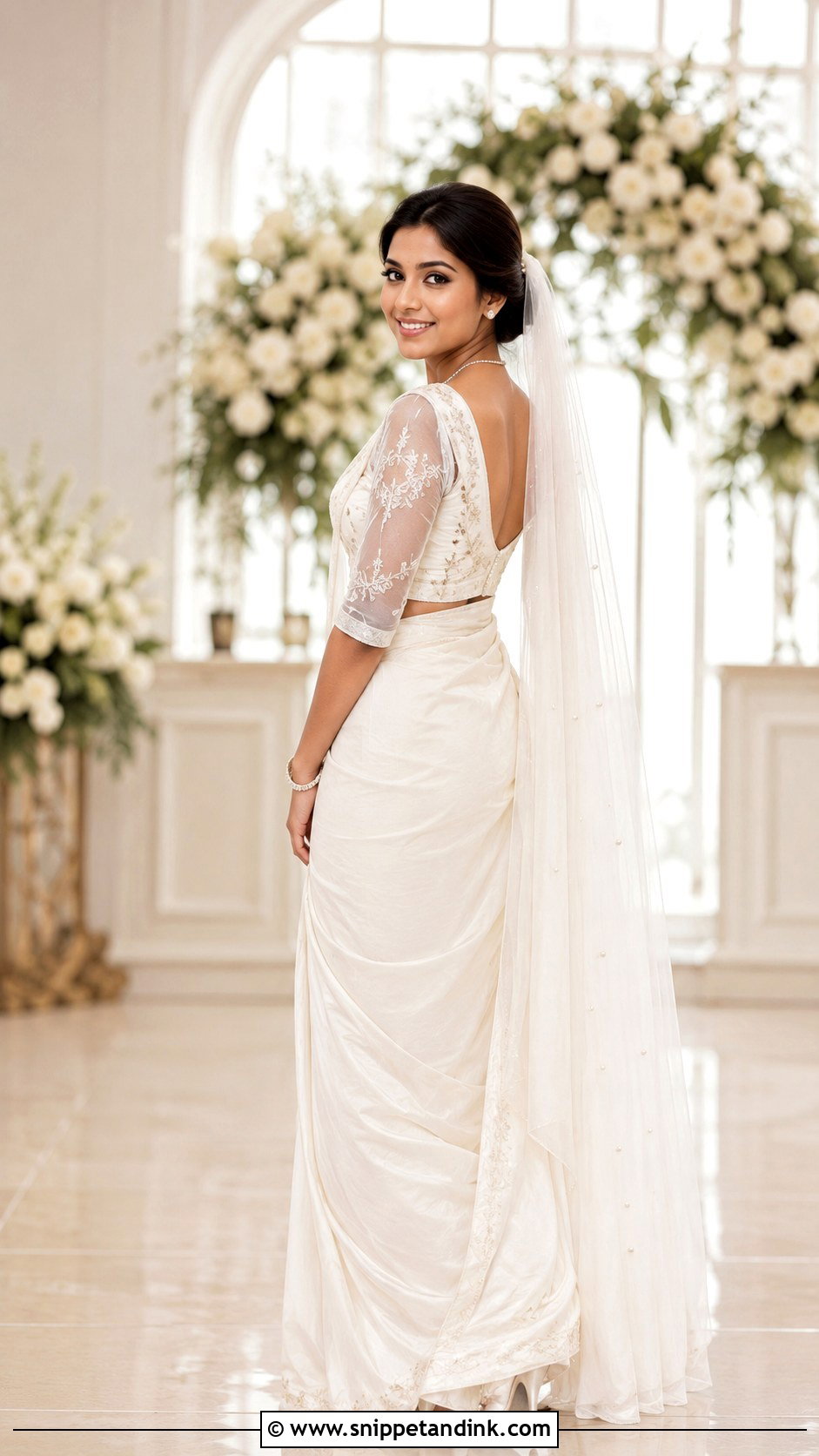 Sri Lankan Bride Veil Saree - Snippet and Ink - 25 Sri Lankan Bride Ideas