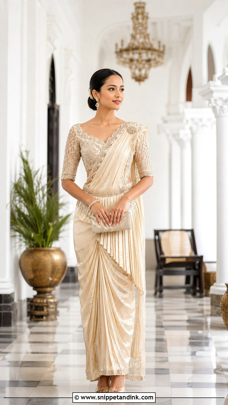 Sri Lankan Kandyan Saree Wedding Outfit - Snippet and Ink - 20 Traditional Wedding Outfits for Ladies