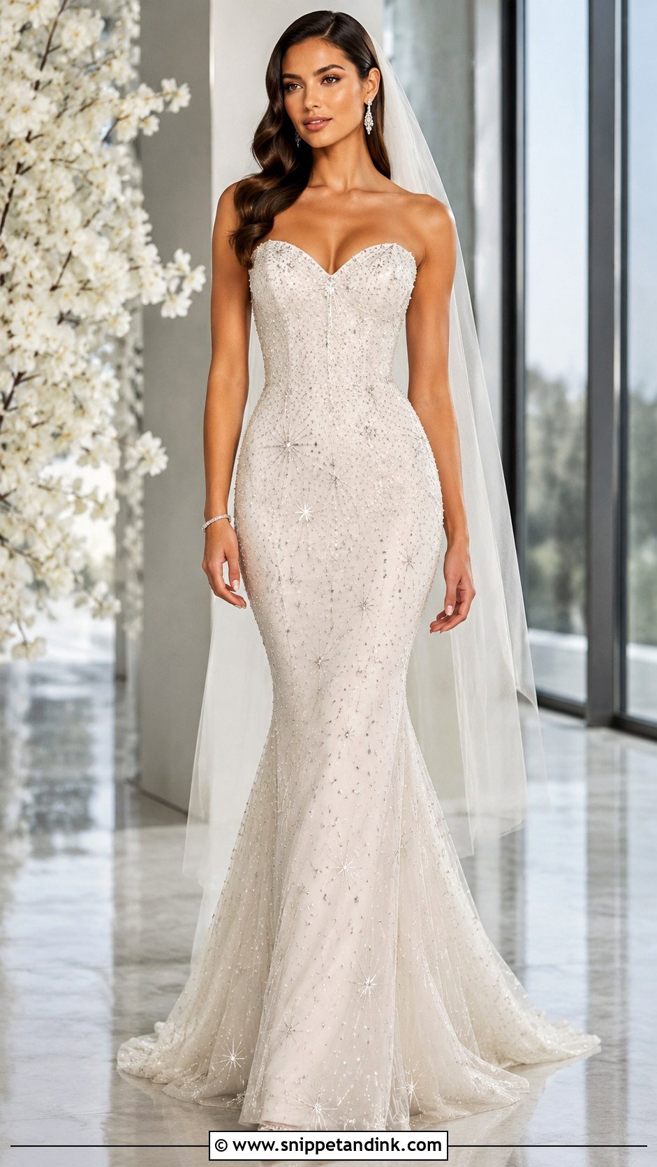Star Fit And Flare Wedding Dress - Snippet and Ink - 20 Star Wedding Dress Ideas