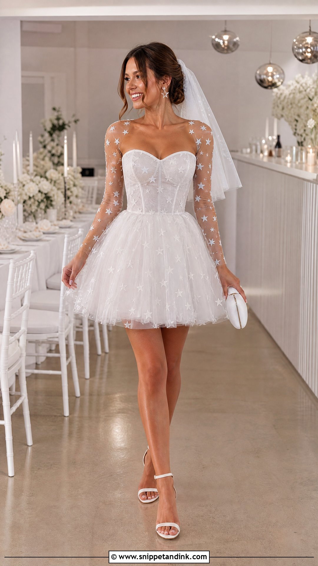 Star Mini Wedding Dress - Snippet and Ink - 20 Wedding Dress with Stars Ideas