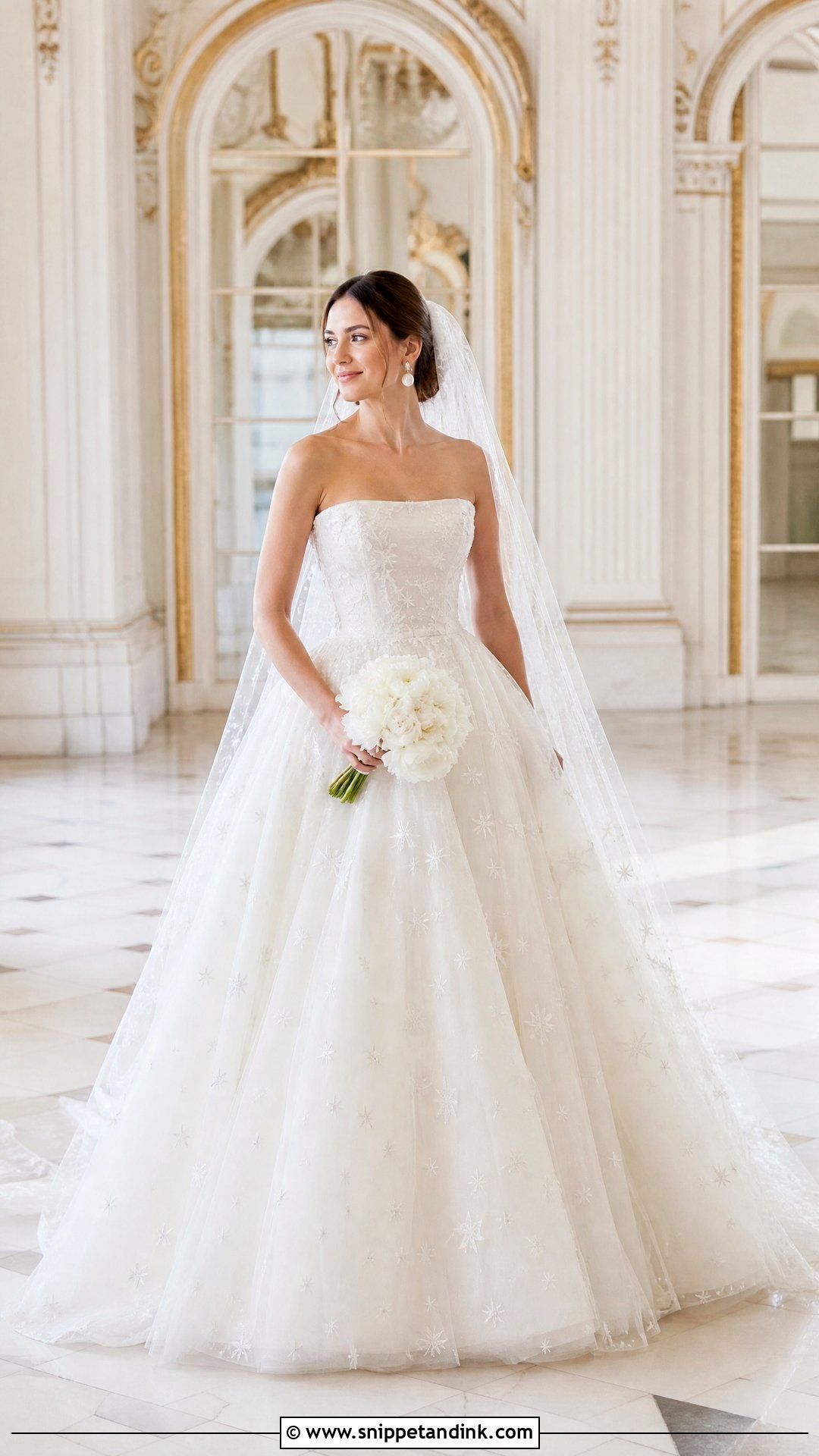 Star Tulle Ball Gown Wedding Dress - Snippet and Ink - 20 Wedding Dress with Stars Ideas