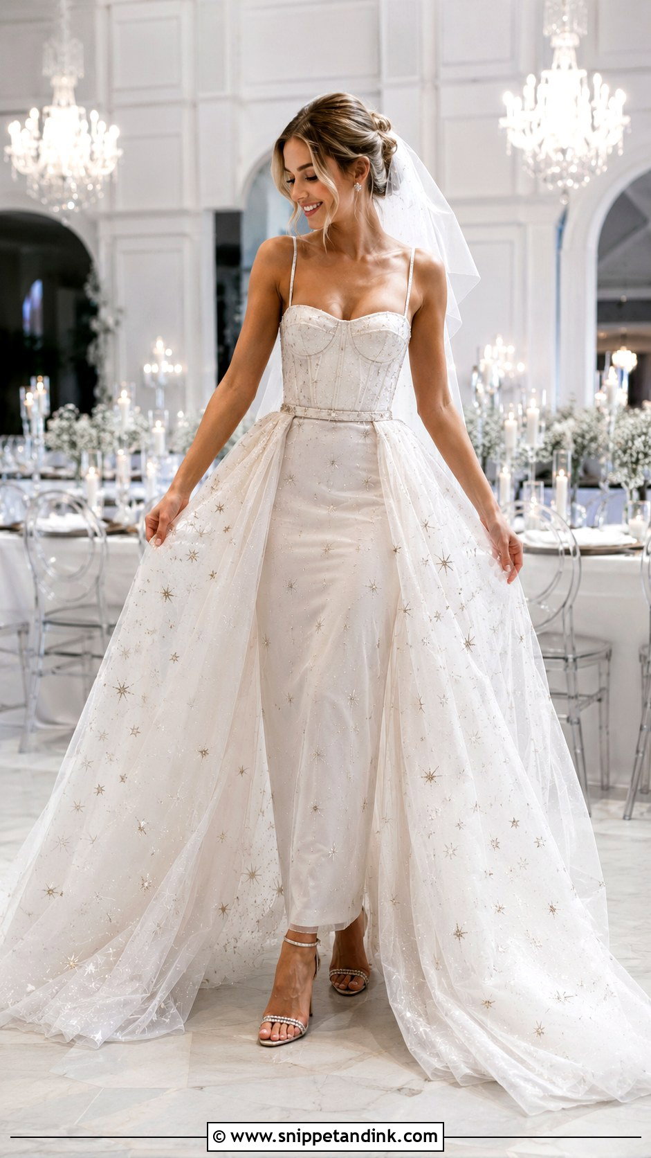 Star Wedding Dress With Detachable Skirt - Snippet and Ink - 20 Star Wedding Dress Ideas