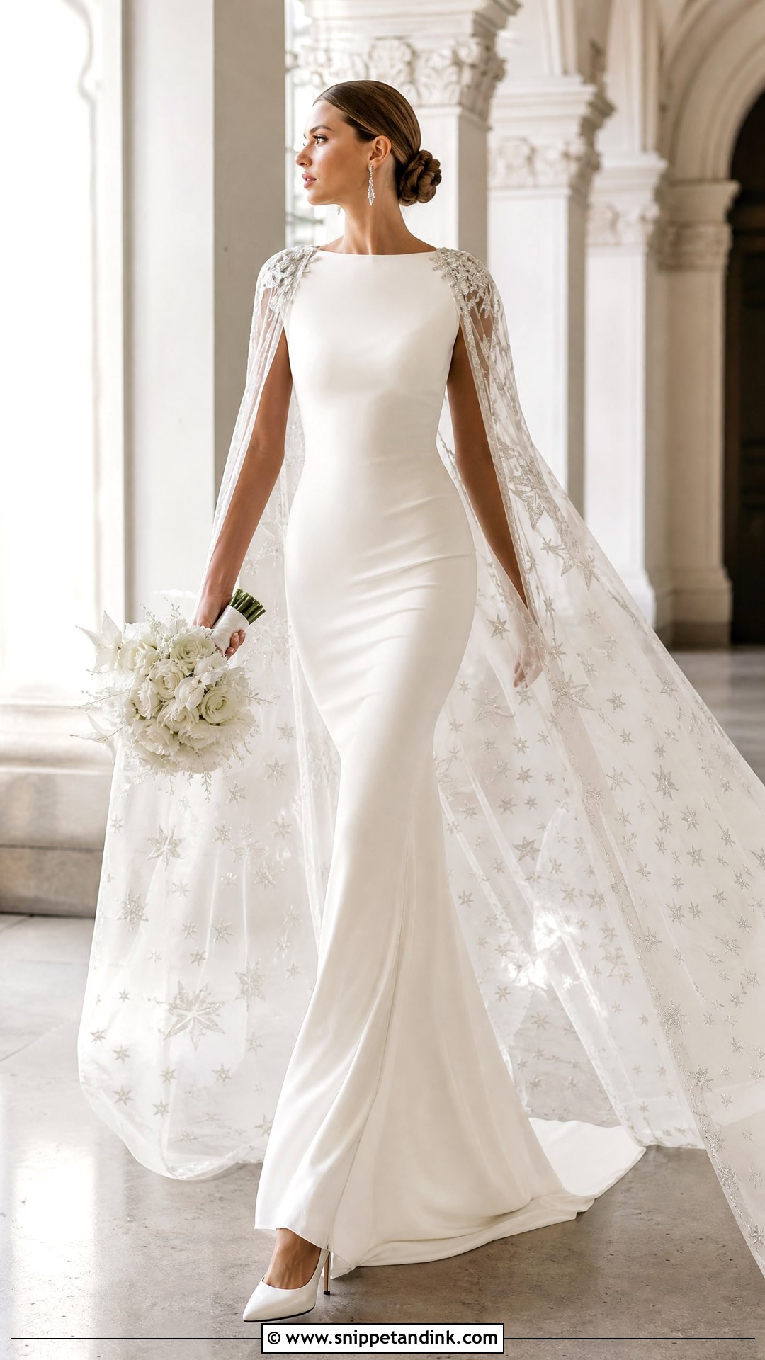 Star Wedding Dress with Cape - Snippet and Ink - 20 Wedding Dress with Stars Ideas