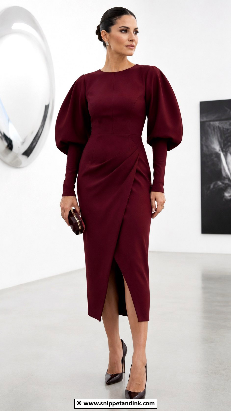 Statement Sleeve Dress Outfit - Snippet and Ink - 30 Award Ceremony Outfit Ideas