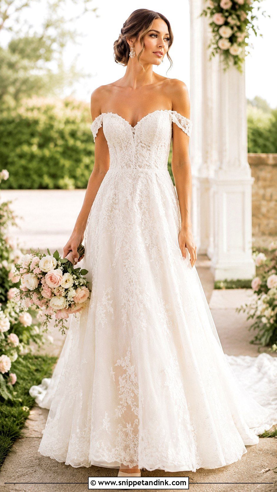 Stella York Off The Shoulder Wedding Dress - Snippet and Ink - 25 Stella York Wedding Dress Ideas