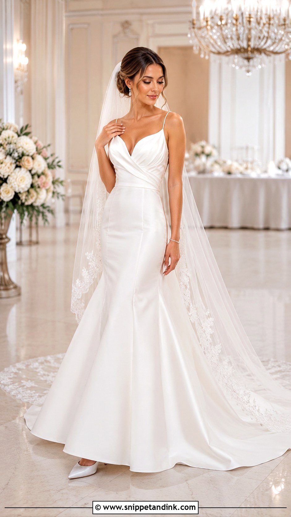 Stella York Satin Fit And Flare Wedding Dress - Snippet and Ink - 25 Stella York Wedding Dress Ideas