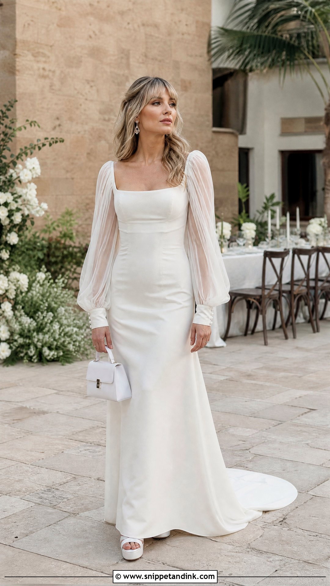 Stevie Nicks Bishop Sleeve Wedding Dress - Snippet and Ink - 20 Stevie Nicks Wedding Dress Ideas