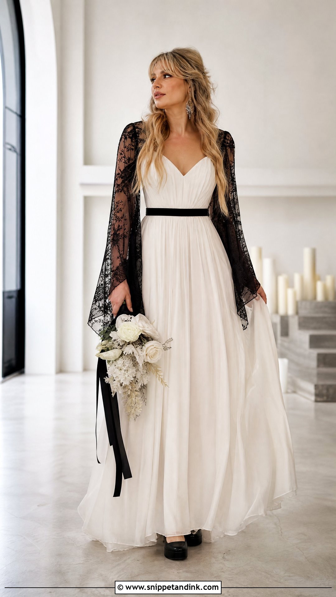 Stevie Nicks Black And White Wedding Dress - Snippet and Ink - 20 Stevie Nicks Wedding Dress Ideas