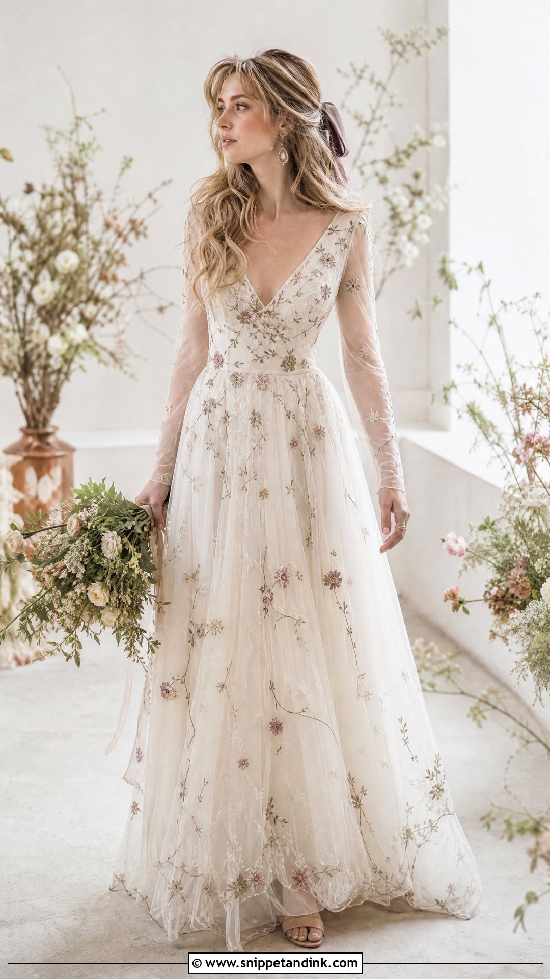 Stevie Nicks Embroidered Wedding Dress - Snippet and Ink - 20 Stevie Nicks Wedding Dress Ideas